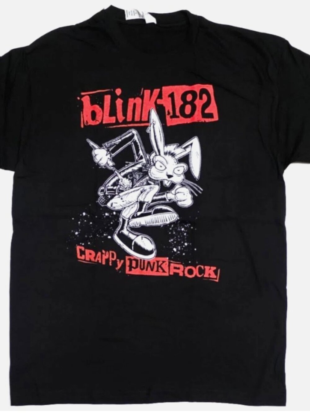 rare BLINK 182 Crappy Punk Rock Rabbit SD CALI SoCal Men's Tee Black New XS